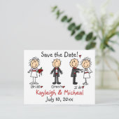 スティックスフィギュア日付を保存！ 案内ポストカード (スタンド正面)