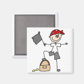 スティックスフィギュア海賊宝磁石 マグネット (正面/裏面)