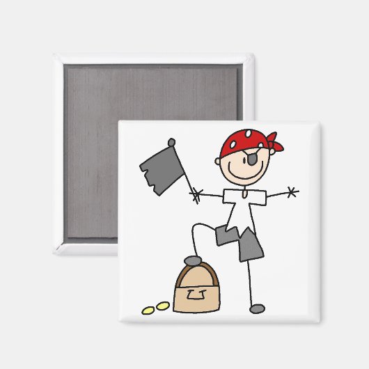 スティックスフィギュア海賊宝磁石 マグネット (正面/裏面)