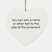 スティックスフィギュア結婚のハネムーンTシャツとギフト セラミックオーナメント (裏面)