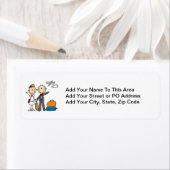 スティックスフィギュア結婚のハネムーンTシャツとギフト ラベル (インサイチュ)