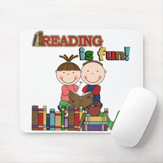 スティックスフィギュア読キッズのおもしろい マウスパッド (マウス)