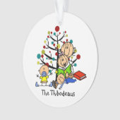 スティックスフィギュア読ママのキッズアクリルオーナメント オーナメント (正面)