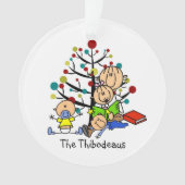 スティックスフィギュア読ママのキッズアクリルオーナメント オーナメント (正面)