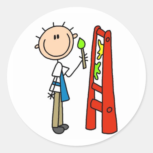 スティックスフィギュア・アーティスト ラウンドシール (正面)