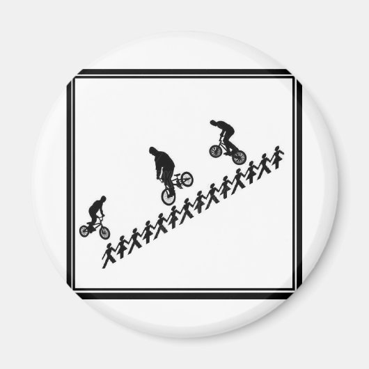 スティックスフィギュアBMX マグネット (正面)