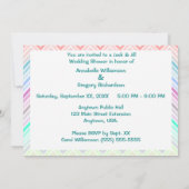 スティックスフィギュアChevron JackとJillウェディングシャワー 招待状 (裏面)