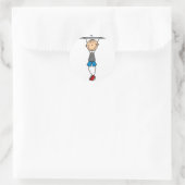 スティックスフィギュアChin Upsステッカー ラウンドシール (バッグ)