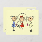 スティックスフィギュアGIrlsジャンプロープ ポストカード (正面/裏面)