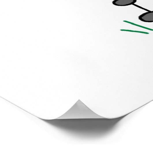 スティックスフィギュアIサッカーTシャツとギフトが大好き ポスター (角)