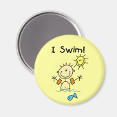 スティックスフィギュアI泳ぐ マグネット (正面/裏面)