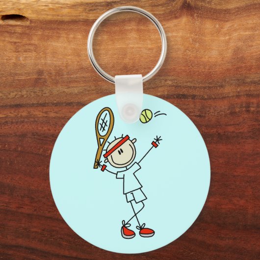 スティックスフィギュアMensテニスキーチェーン キーホルダー (正面)