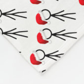 スティックスフィギュアSanta毛布 フリースブランケット (角)