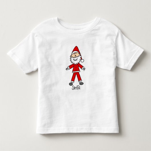スティックスフィギュアSanta Claus Tシャツとギフト トドラーTシャツ (正面)