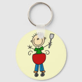 スティックスフィギュアTシャツとギフトをバーベキュー キーホルダー (正面)