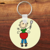 スティックスフィギュアTシャツとギフトをバーベキュー キーホルダー (正面)