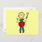 スティックスフィギュアTシャツとギフトをバーベキュー ポストカード (正面/裏面)