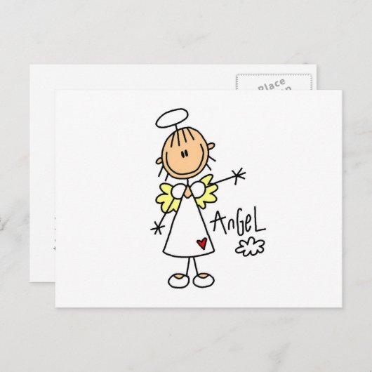 スティックスフィギュアTシャツとギフト ポストカード (正面/裏面)