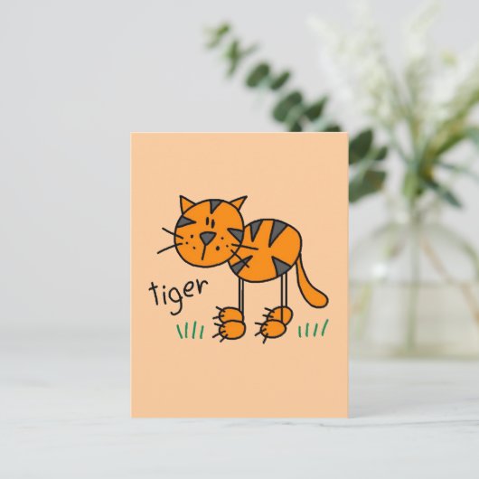 スティックスフィギュアTiger Tシャツとギフト ポストカード (スタンド正面)