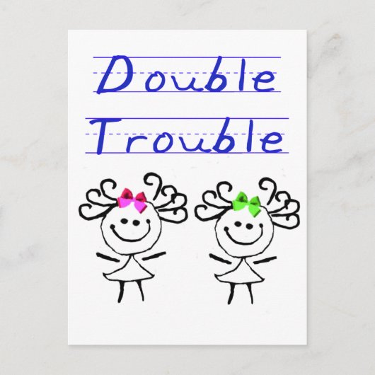 スティックスフィギュータースインの女の子 ポストカード (正面)