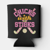 スティックスフィールドホッケー女性付きチックス 缶クーラー (裏面)