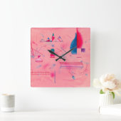 スティックス、ザバラ、1933年ワシリー・カンディンスキー著 スクエア壁時計 (ホーム)