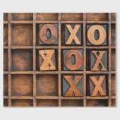 スティックタックトゥまたはノーツとクロスのゲーム – ヴィンテージ ラッピングペーパー (フラット)