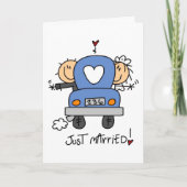 スティックフィギュアたった今結婚しました 案内状 (正面)