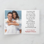 スティックフィギュアの結婚式のお礼カード サンキューカード (内部)