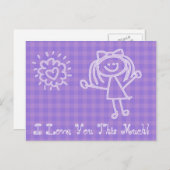 スティックフィギュアガール |こんなに愛してる ポストカード (正面/裏面)