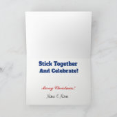 スティックフィギュアゲイメンズカップルのクリスマスカード シーズンカード (内部)