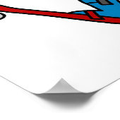 スティックフィギュアスキーヤーTシャツとギフト ポスター (角)