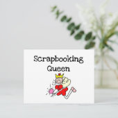 スティックフィギュアスクラップブッククイーンTシャツと贈り物 ポストカード (スタンド正面)