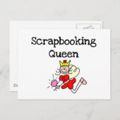 スティックフィギュアスクラップブッククイーンTシャツと贈り物 ポストカード (正面/裏面)