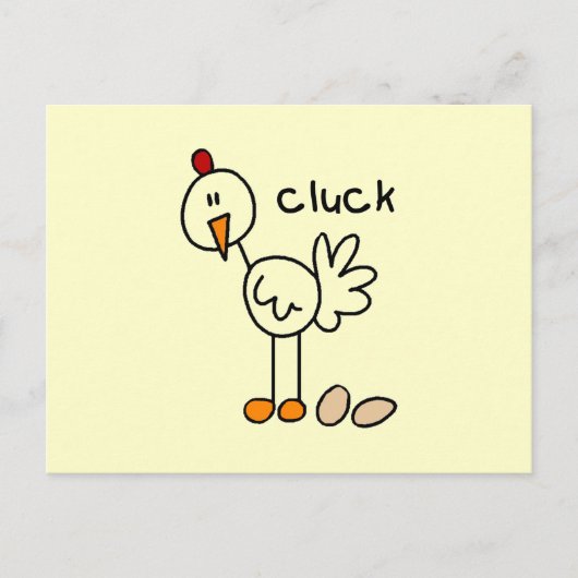 スティックフィギュアチキン Tシャツ＆ギフト ポストカード (正面)