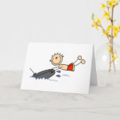 スティックフィギュアチューブカード カード (黄色い花)