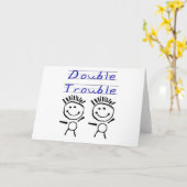 スティックフィギュアツインズ カード (黄色い花)