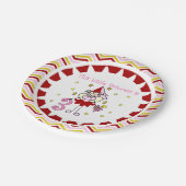 スティックフィギュアプリンセス3rd誕生日紙プレート ペーパープレート (アングル)