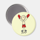 スティックフィギュアボクシングTシャツとギフト マグネット (正面/裏面)