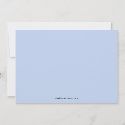 スティックフィギュアボーイ第1誕生日招待状 招待状 (裏面)