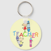 スティックフィギュアークレヨン先生Tシャツとギフト キーホルダー (正面)