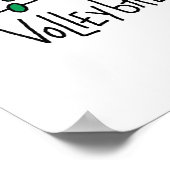 スティックフィギュア女の子バレーボールTシャツとギフト ポスター (角)