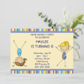 スティックフィギュア女子体操誕生会 招待状 (スタンド正面)