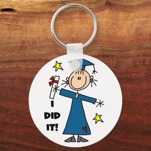 スティックフィギュア女子院生Tシャツ&ギフト キーホルダー (正面)