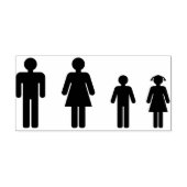 スティックフィギュア家族 ラバースタンプ (インプリント)