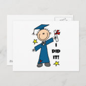 スティックフィギュア少年Tシャツとギフト 案内ポストカード (正面/裏面)