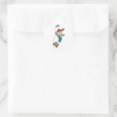 スティックフィギュア山登山シール ラウンドシール (バッグ)