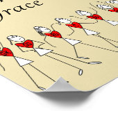 スティックフィギュア感動的ネットボール引用文 ポスター (角)