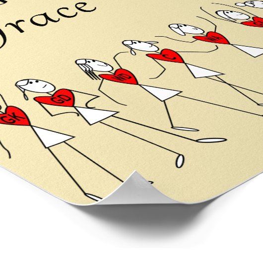 スティックフィギュア感動的ネットボール引用文 ポスター (角)