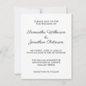 スティックフィギュア新郎新婦結婚式招待状カード (裏面)